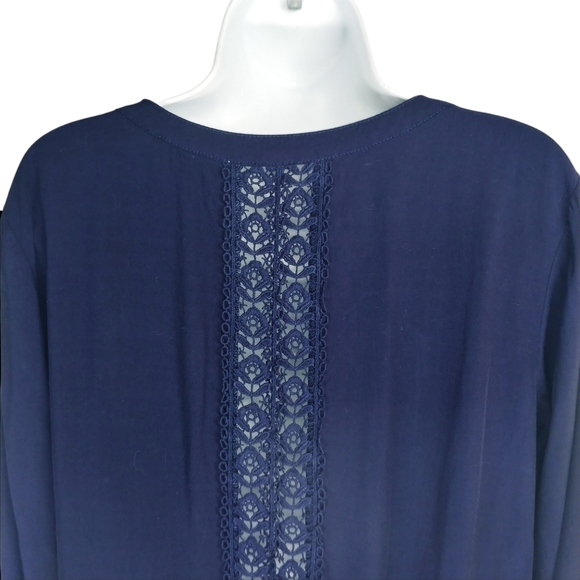 Mahée Tunic Top Lace Navy Blue L - Picture 7 of 9